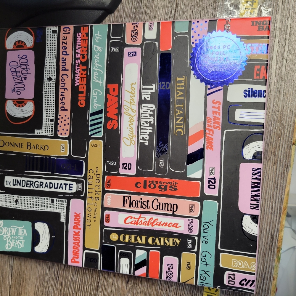 Galison 1000pc Puzzle Classic‎ Rewind Fictional VHS